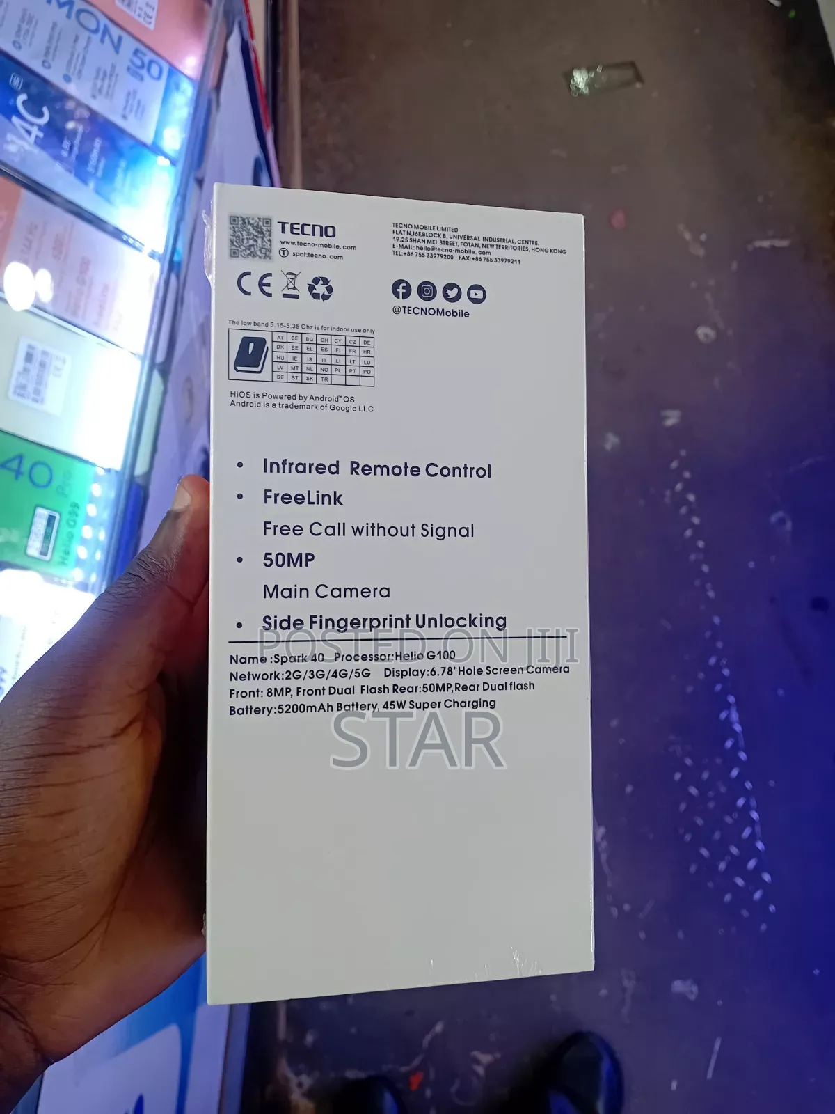 New Tecno Spark 40 256 GB Black