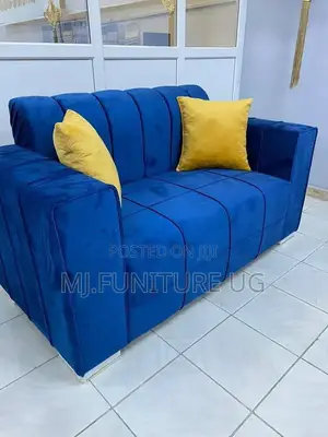 Blue 2seater With Yellow Cushions