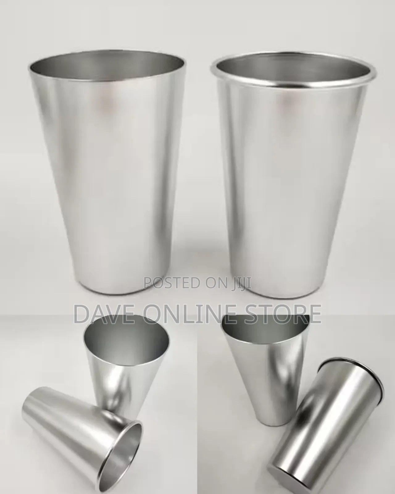 12 Pack 400mls Stainless Steel Pint Cups Water Glass