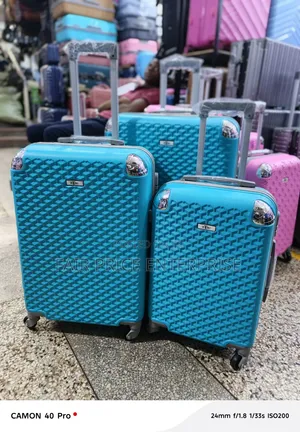 Executive Plastic Suitcases Full Set. 3pcs in 1set