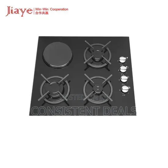 Tempered Glass Body 3 Gas Burner + Hotplate