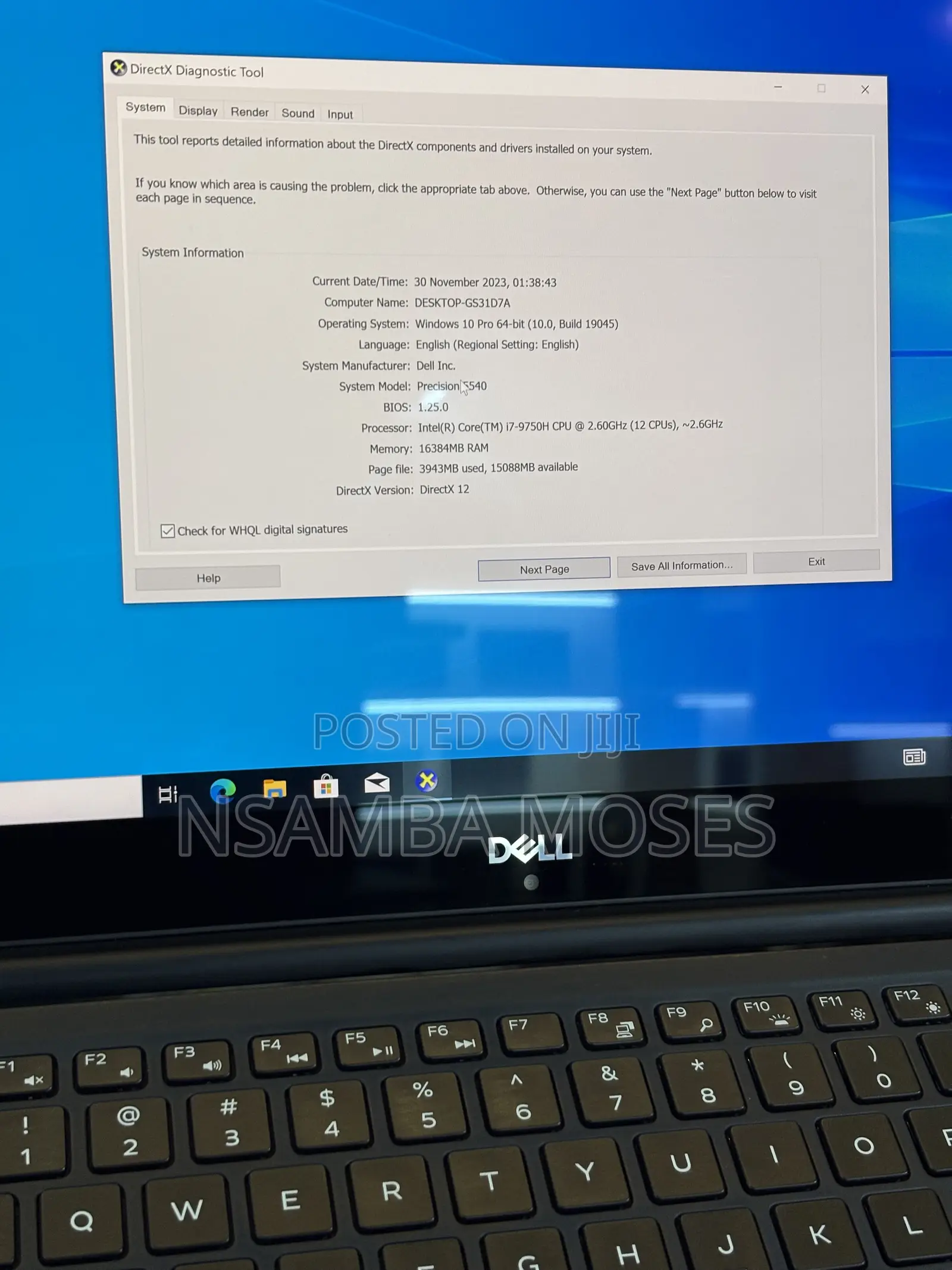 Laptop Dell Precision 15 5540 16GB Intel Core i7 SSD 512GB