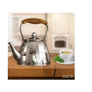 3 Litre Stove Pot Stainless Steel Whistling Kettle With Fine Strainer