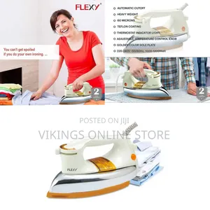 1200W Heavy Duty Ceramic Dry Iron With Non-Stick Coated Soleplate