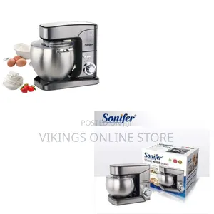 Sonifer 12 Litre Electric Food Beater Egg Whisk Dough Hook Stand Mixer