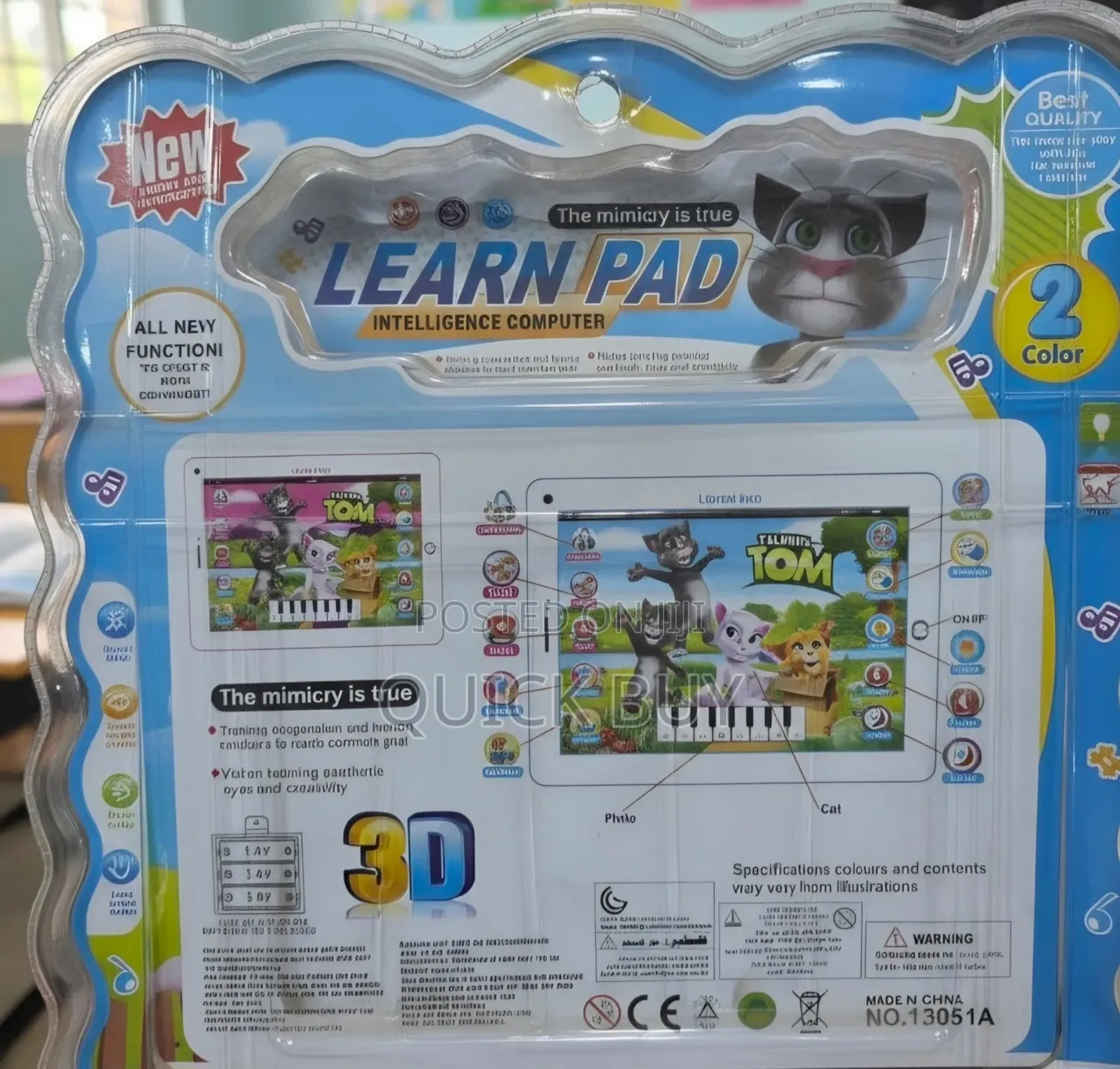 Talking Tom 3D Learn Pad Educational Tablet for Kids