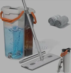 Hands-Free Flat Mop and Bucket Set