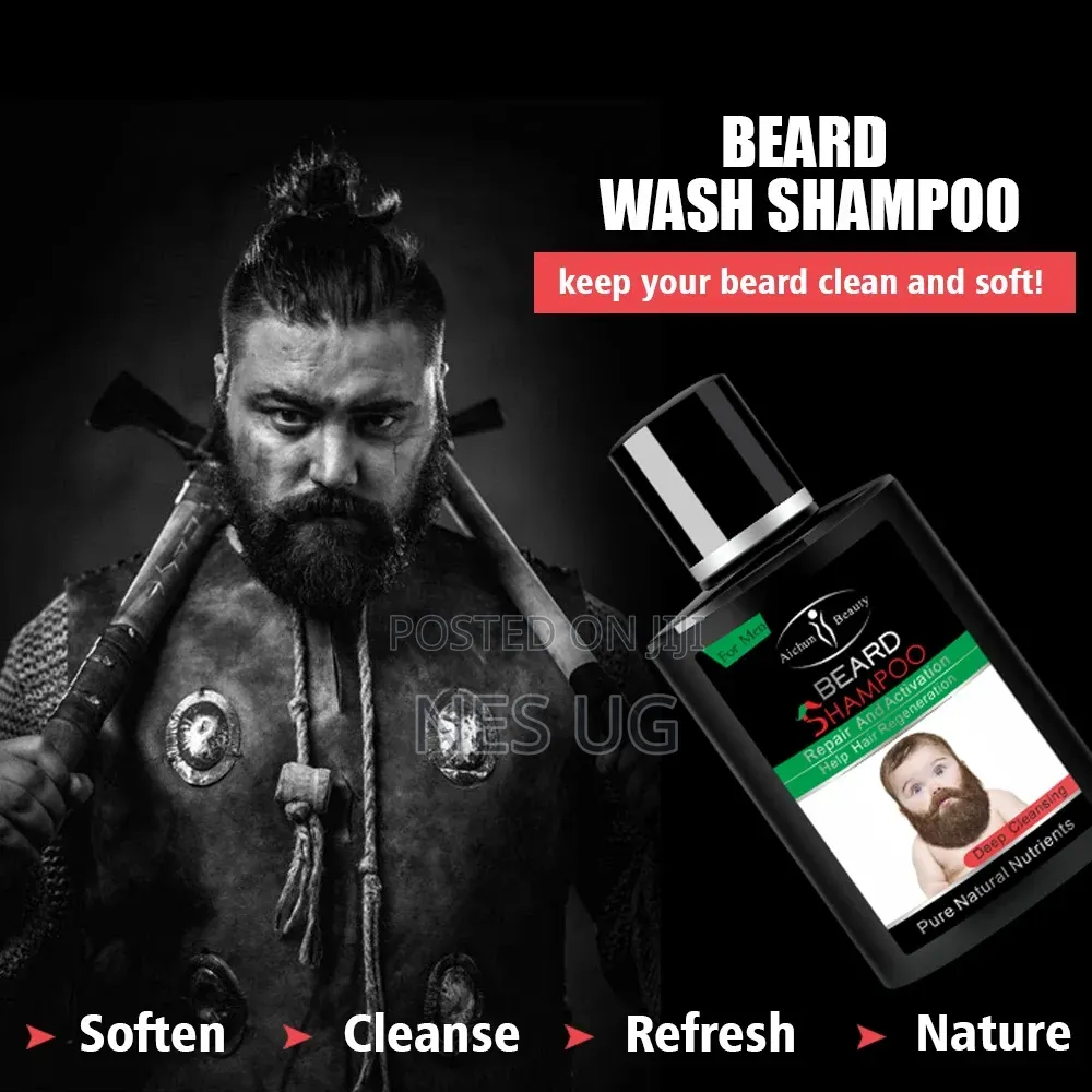 Men's Beard Shampoo Repairs, Activates Helps Beard Regrowth - 100ml
