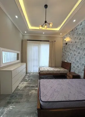 Modern Bedroom Design (Gypsum Ceiling and Cornice)