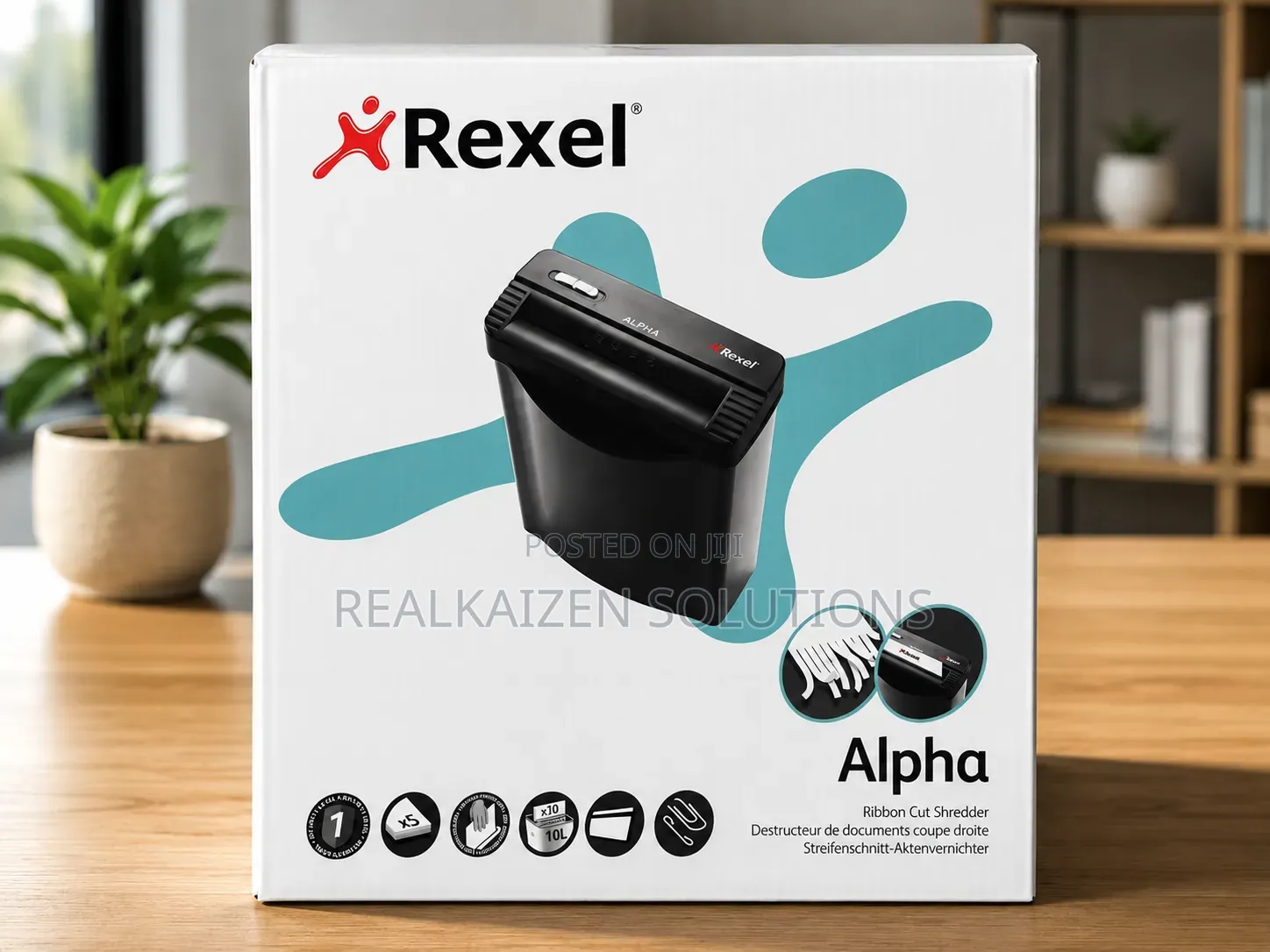 Rexel 20L Alpha Strip Cut Shredder 5 Sheets