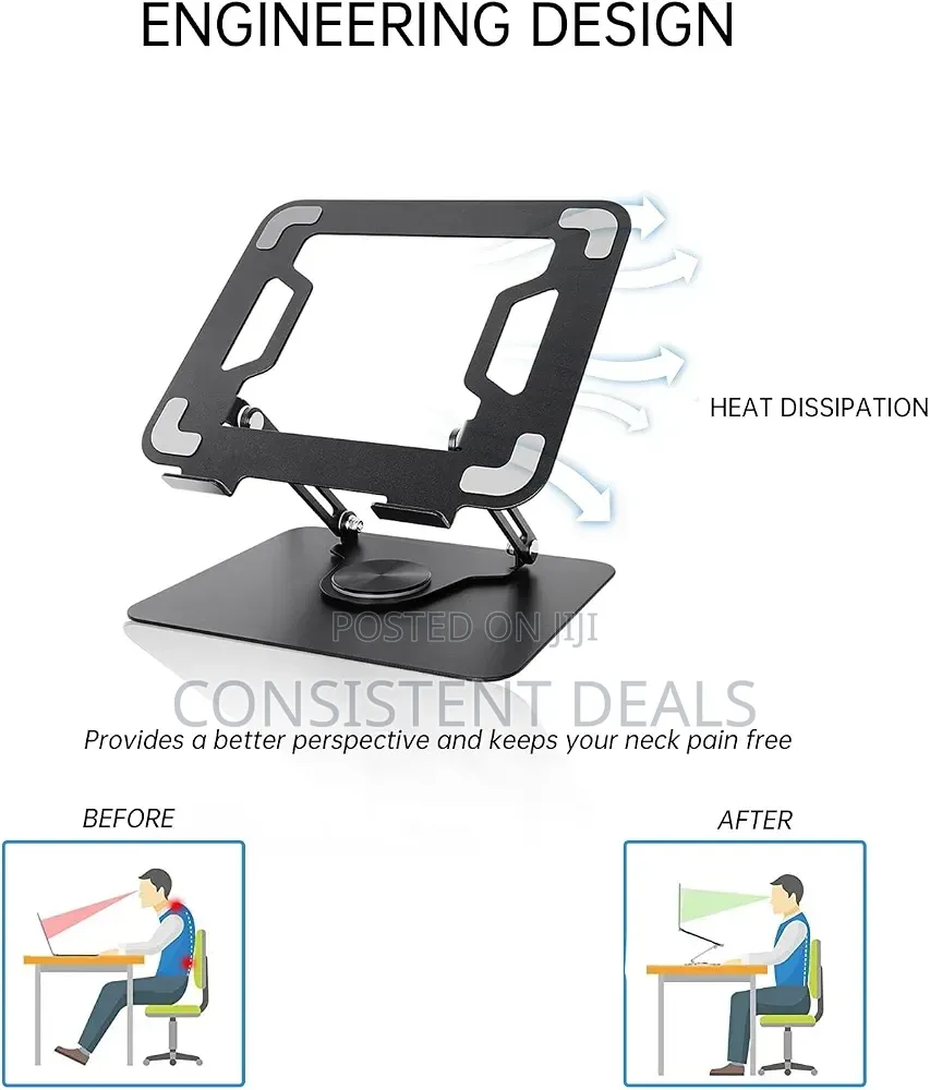 Desktop Stand, Adjustable Stand (With 360 ° Swivel Base)