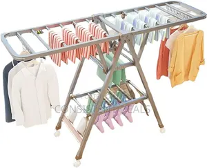Foldable Clothes Drying Rack, 3-Level Laundry Drying Rack