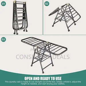 Foldable Clothes Drying Rack, 150CM 3-Tier Large