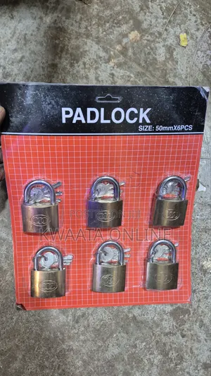 6 Piece Chart Multi Purpose Brass Padlock - 50mm