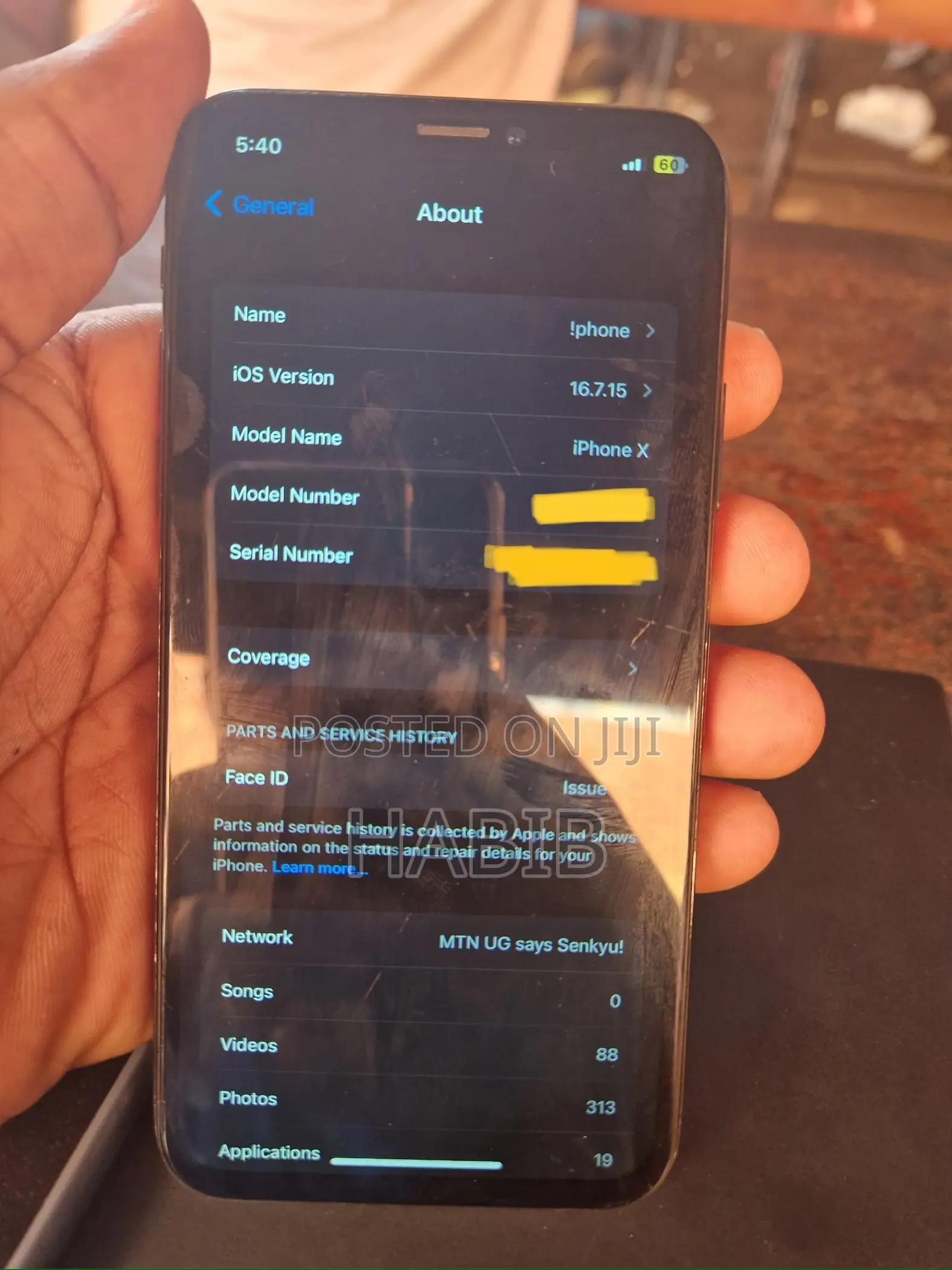 Apple iPhone X 64 GB Black