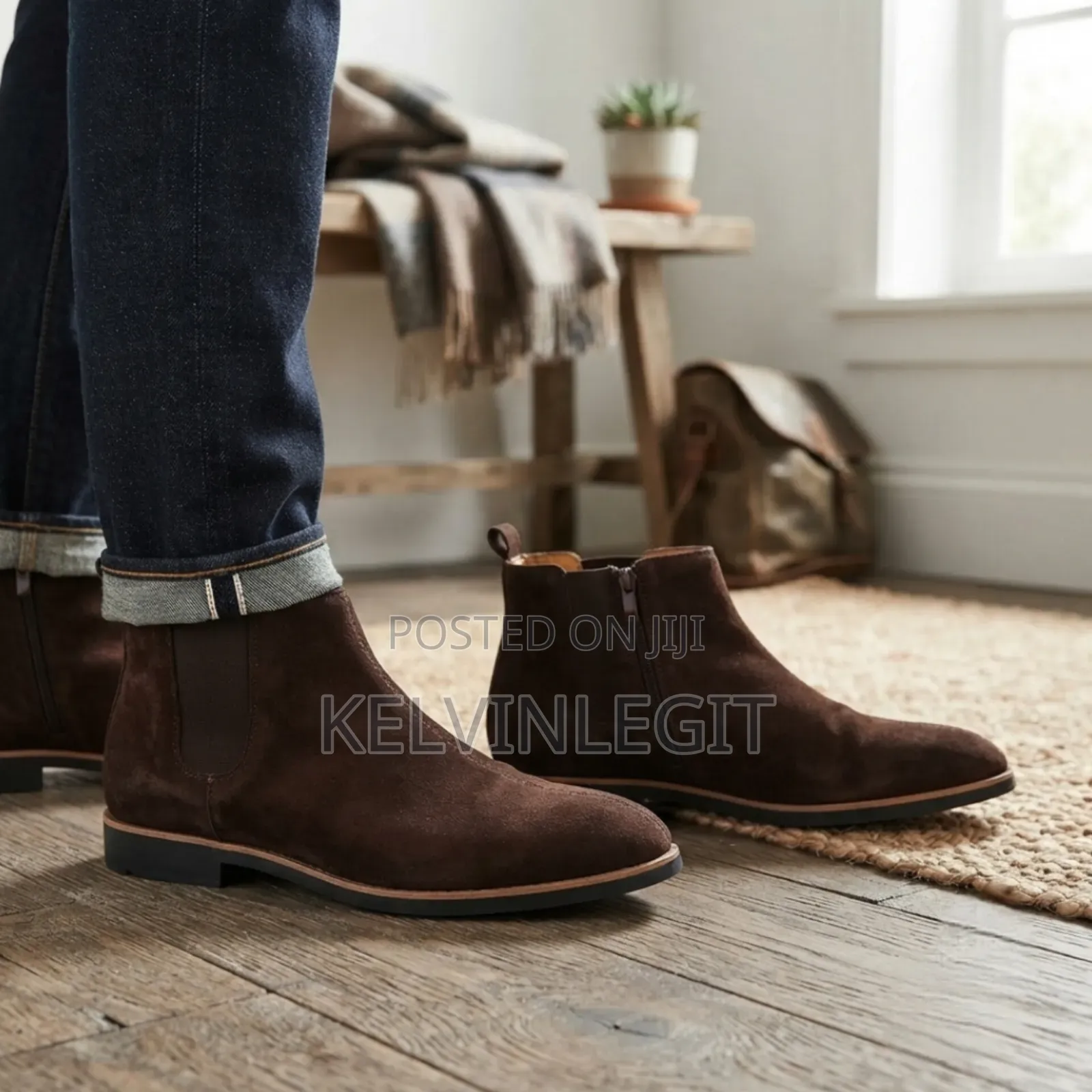 Brown Suede Chelsea Boots Gentlemen
