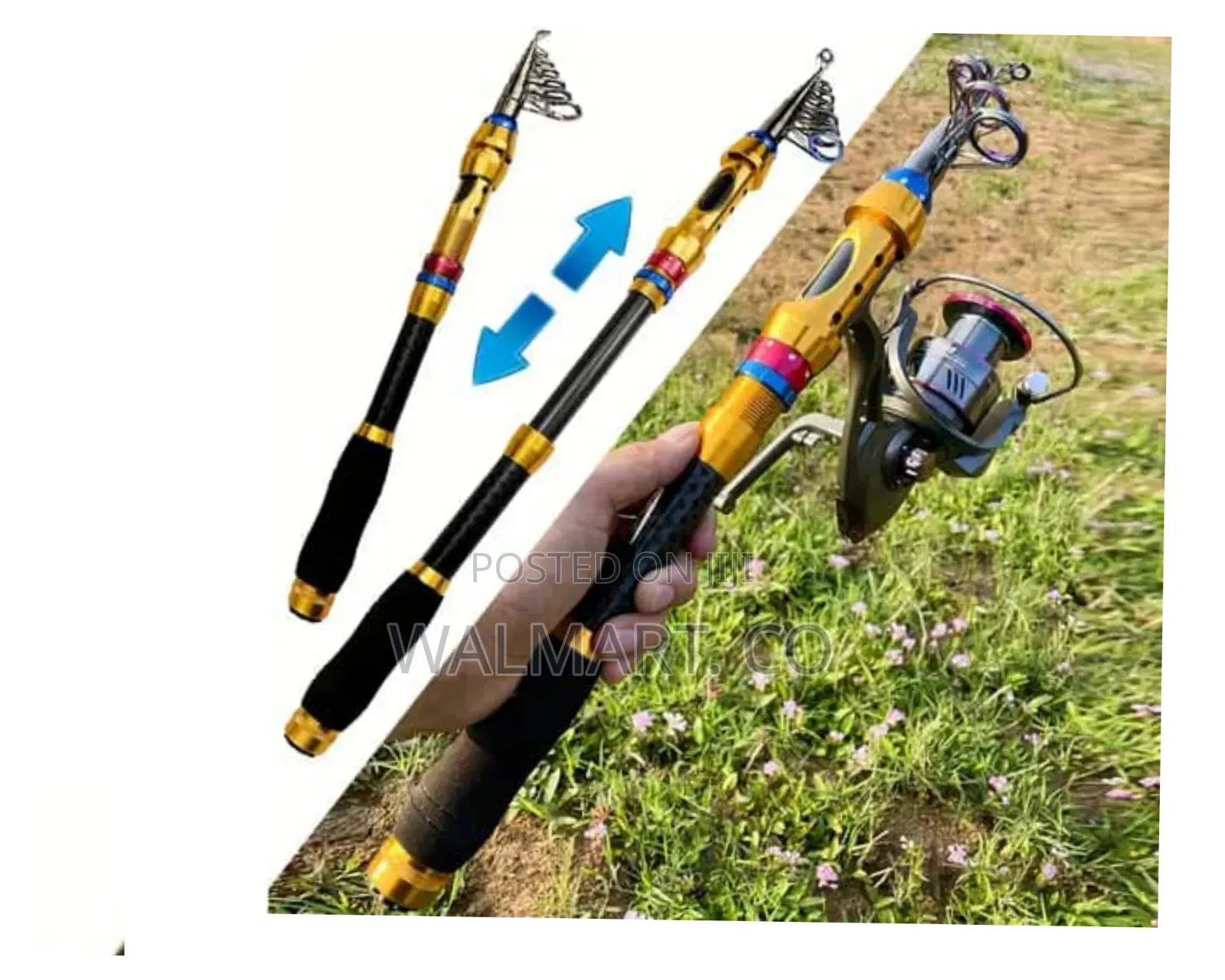 Complete Fishing Gear Kit With Rod Reel Hooks and Line