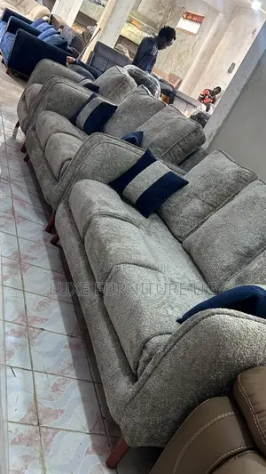 Gray Six Seater Sofa Set 3.2.1