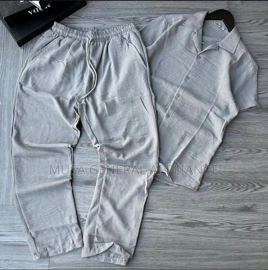 Linen-Blend Short-Sleeve Shirt