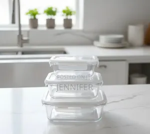 3pcs Borosilicate Glass Food Storage Containers