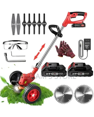 Cordless Grass Trimmer Kit With Alloy Saw Blade.