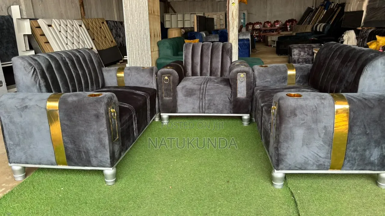 Grey Chester Field Sofa Set