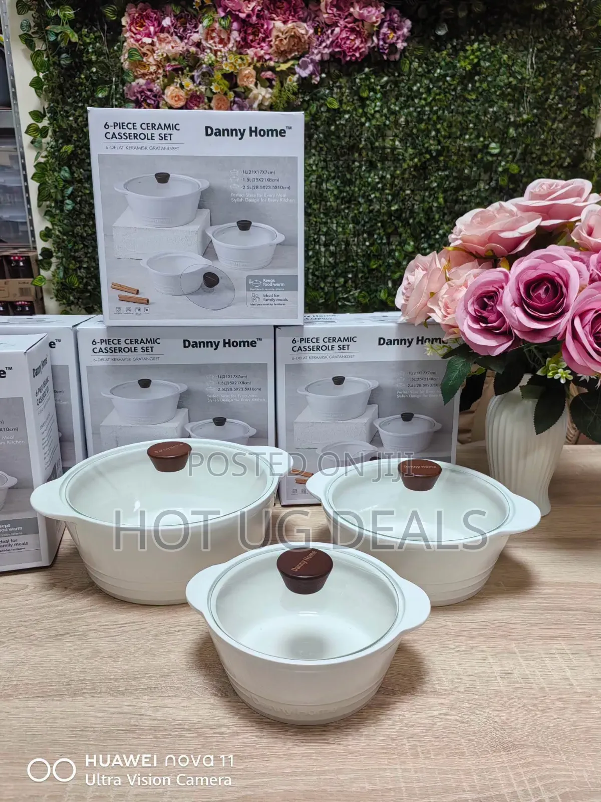 Danny Home 6-Piece Ceramic Casserole Set With Lids