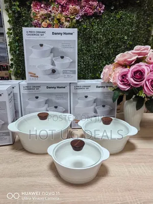 Danny Home 6-Piece Ceramic Casserole Set With Lids