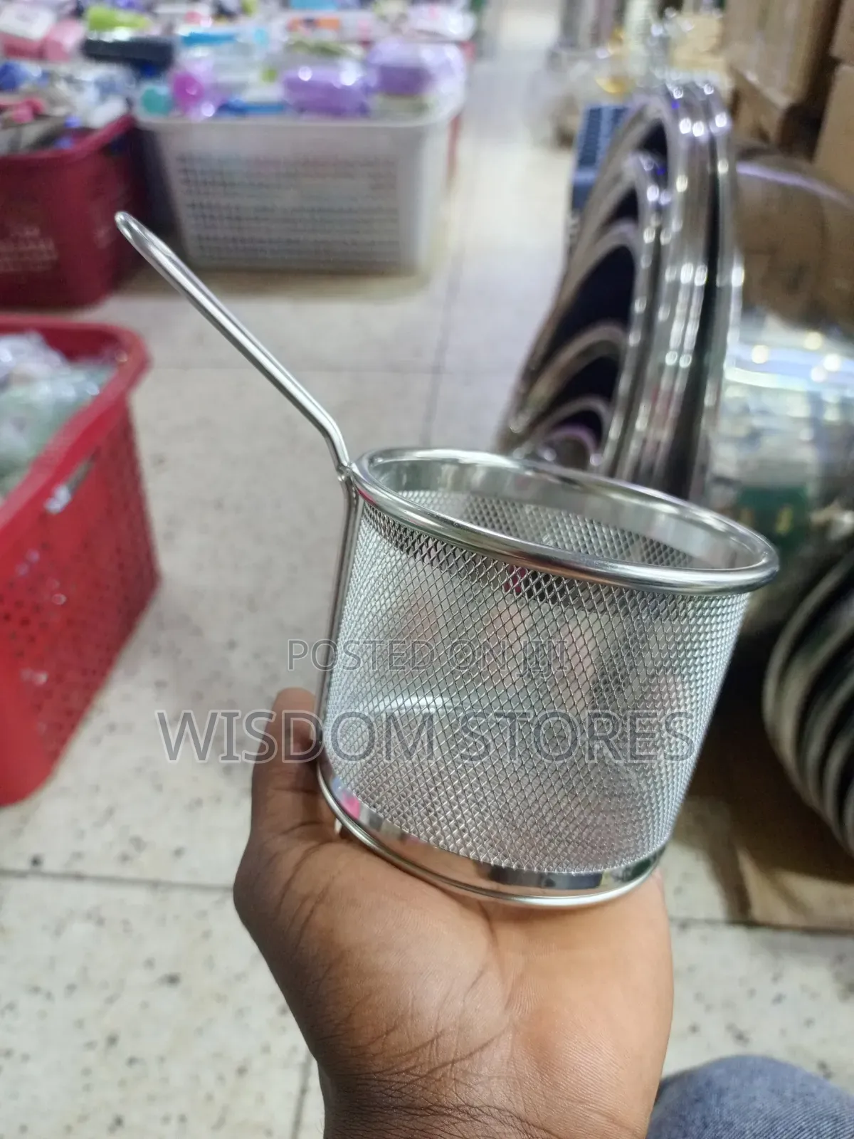 Round Stainless Steel Chips Server