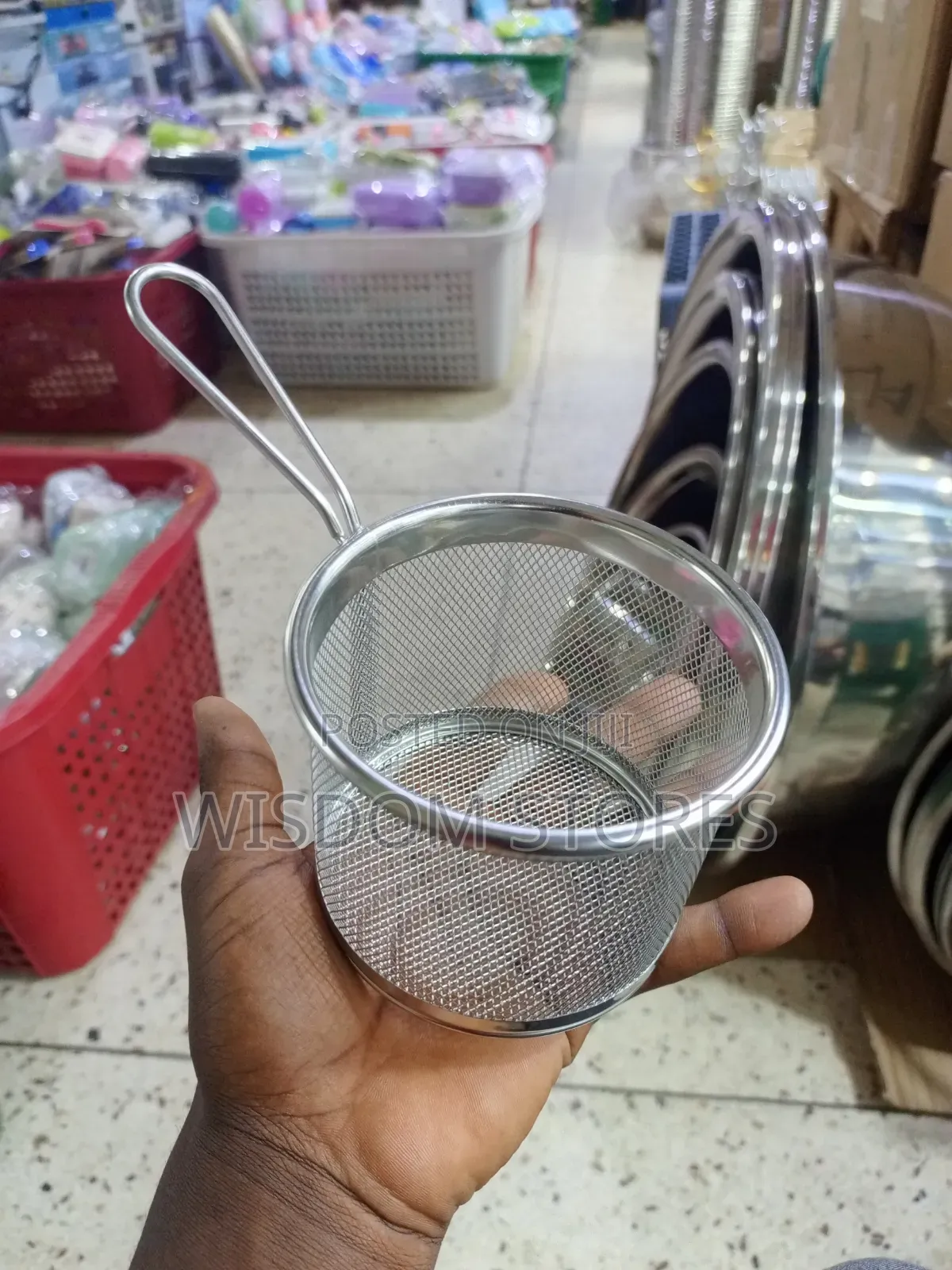 Round Stainless Steel Chips Server