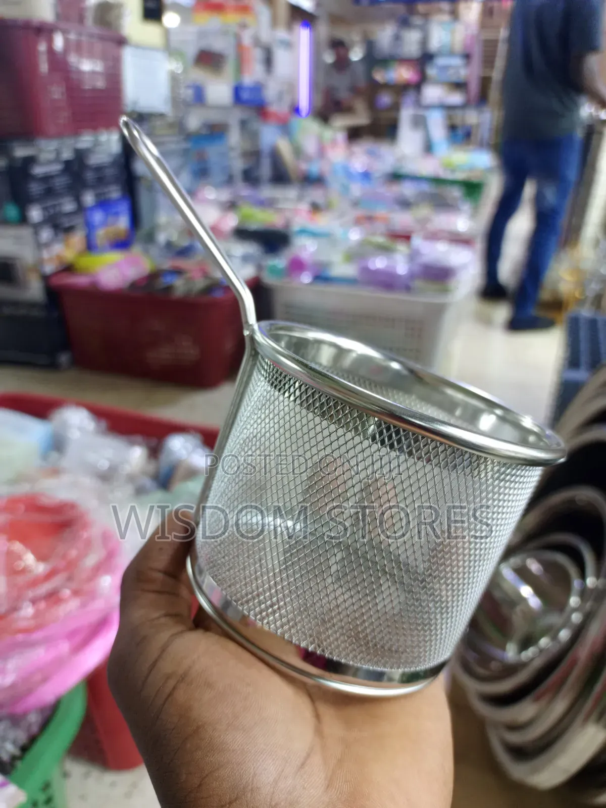 Round Stainless Steel Chips Server