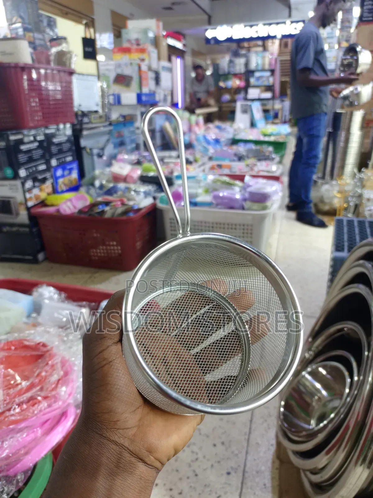 Round Stainless Steel Chips Server