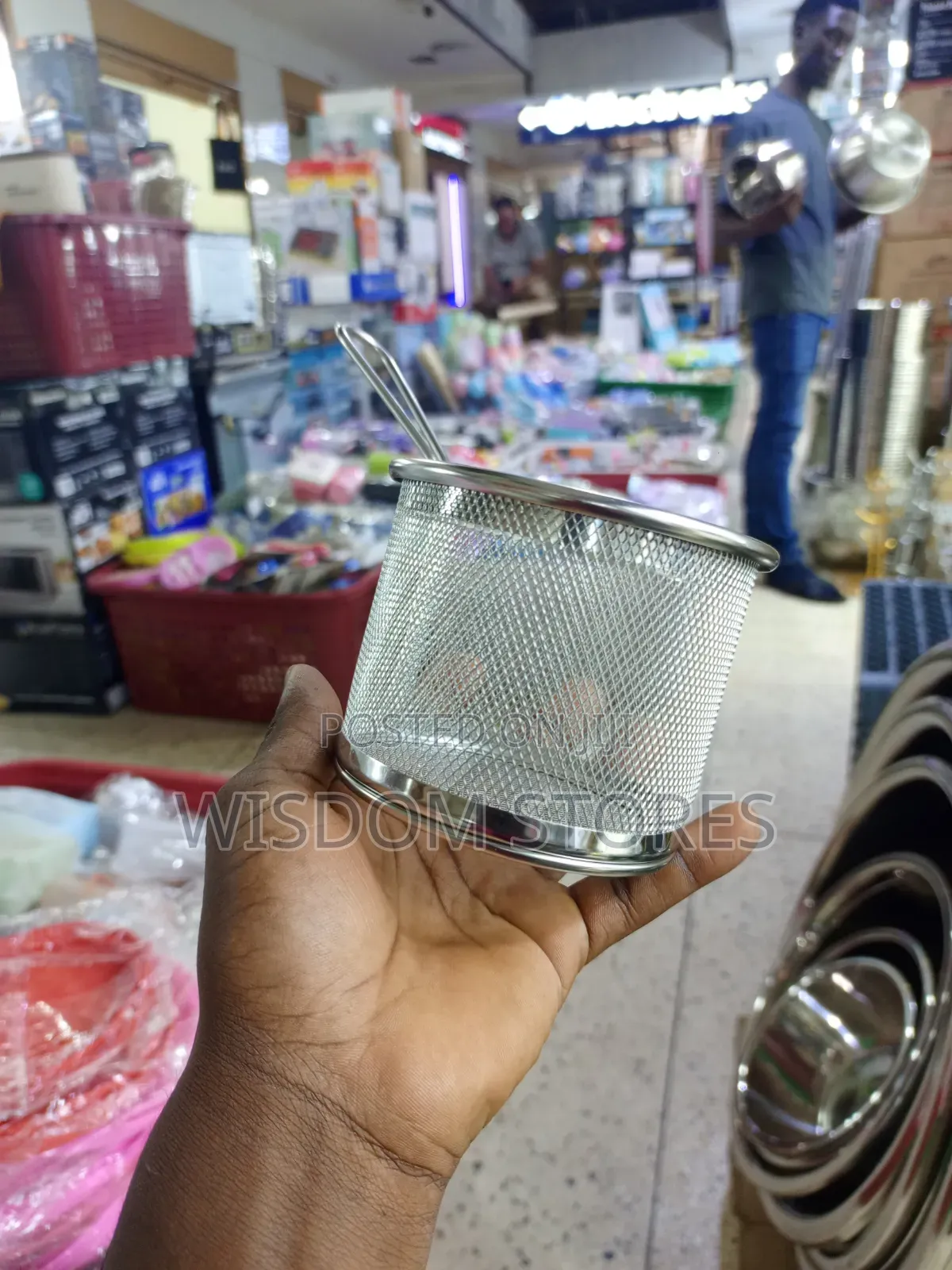 Round Stainless Steel Chips Server