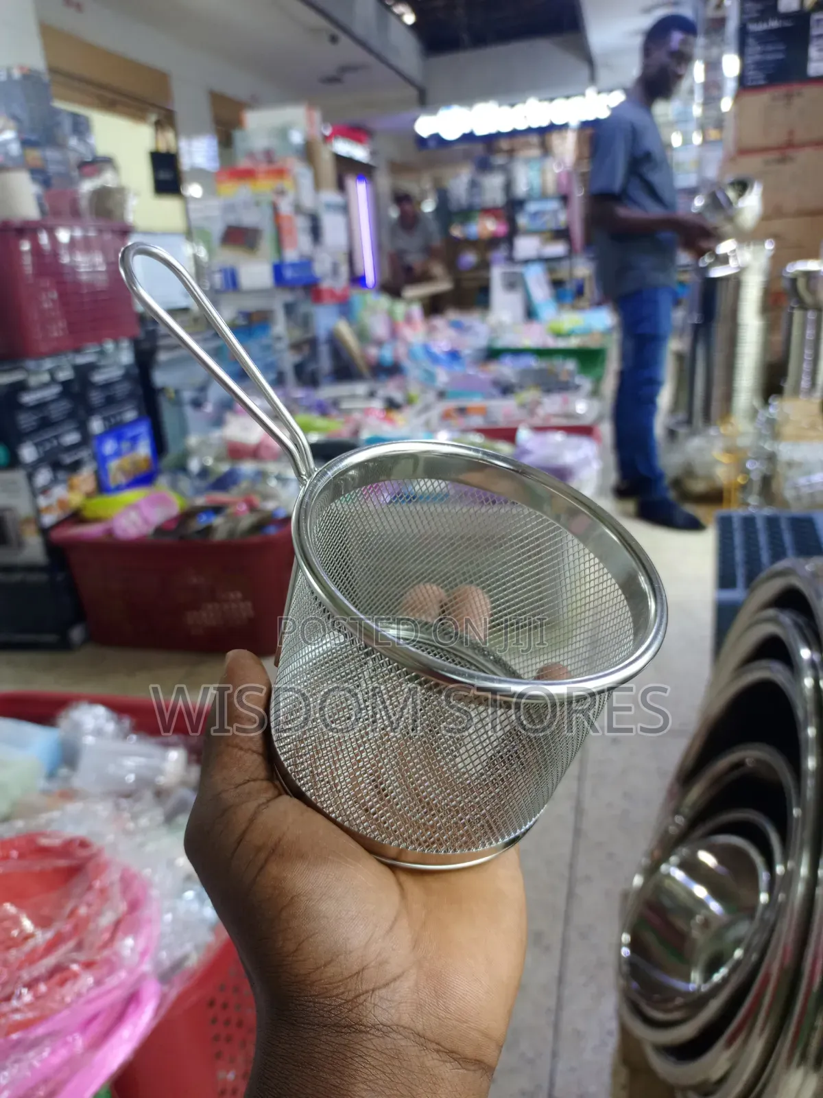 Round Stainless Steel Chips Server