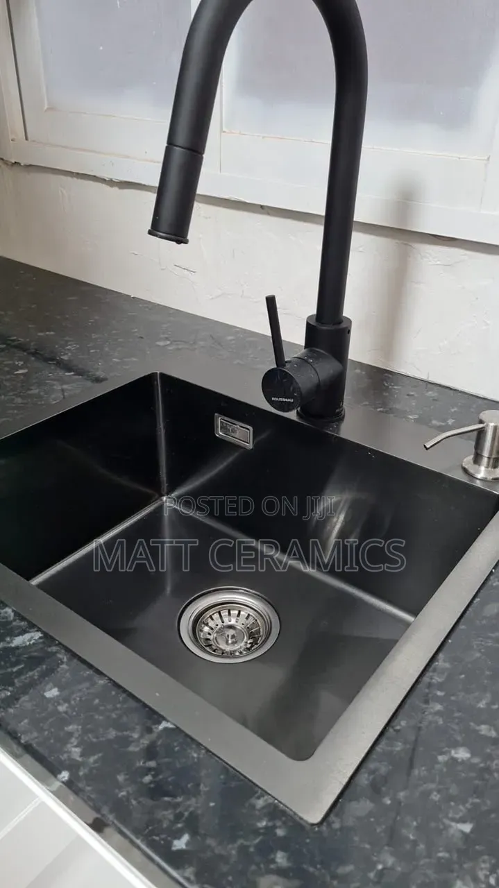 Black Single Heavy Duty Sink