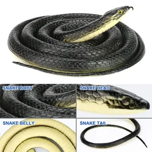 Realistic Fake Rubber Snake Toy| Pranks| Halloween| Garden Prop 132cm