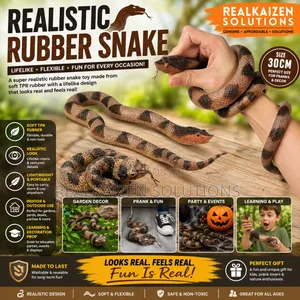 Fake Snake Fake Rubber Rattlesnake Toy Study| Halloween| Prank| Garden