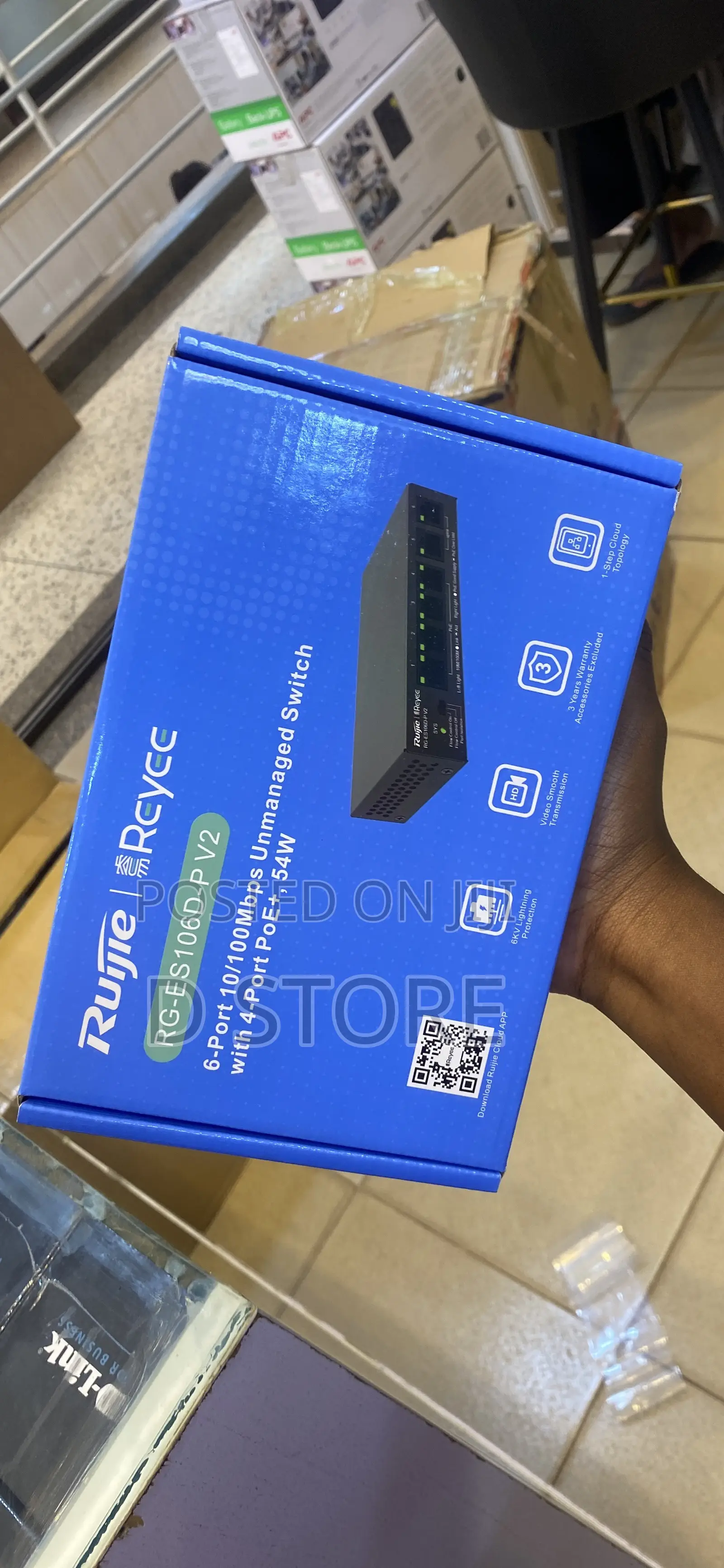 Ruijie Reyee 6-Port Unmanaged Switch RG-ES106D-P V2