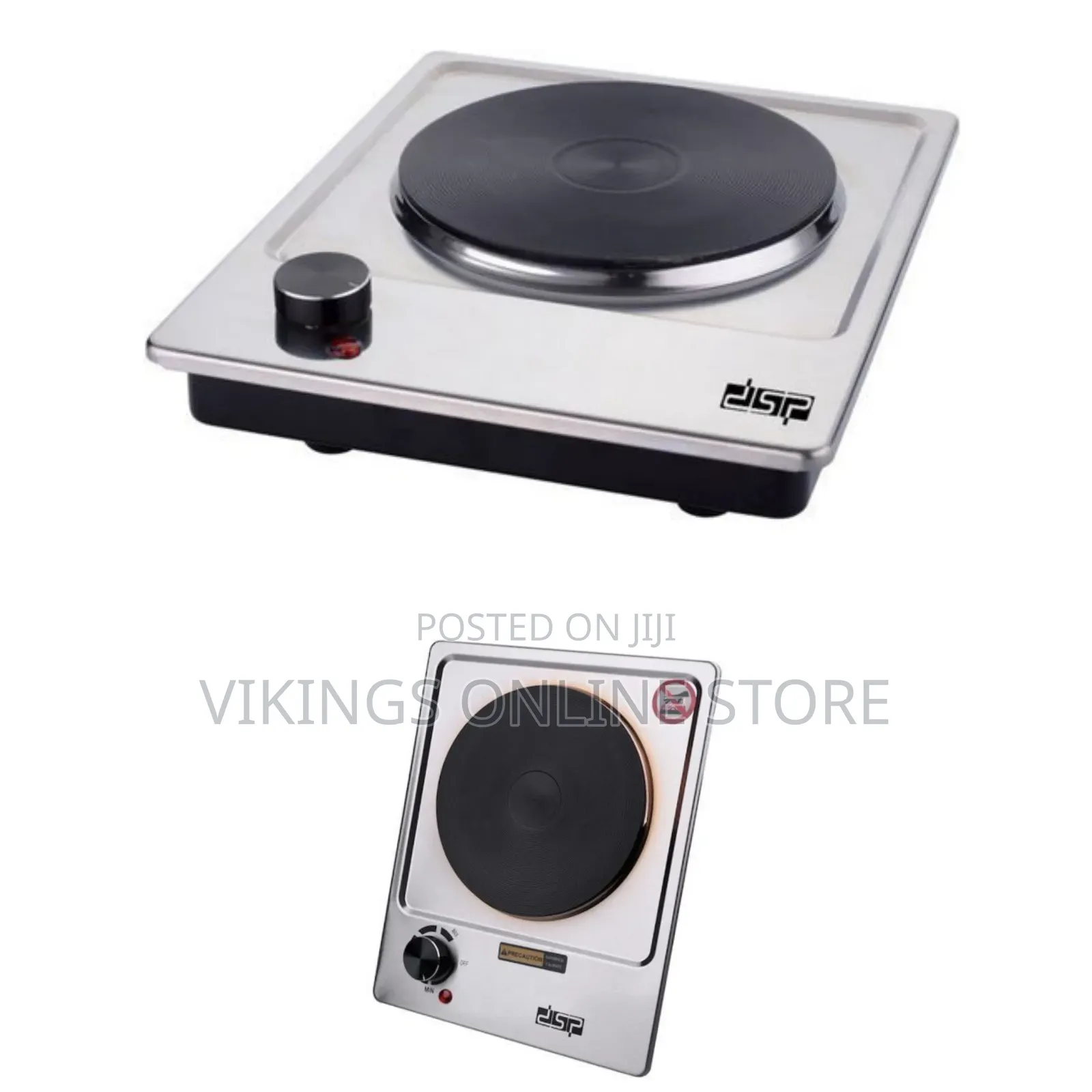 DSP Electric Cast-Iron Single Burner Hot Plate, Silver