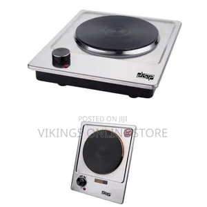 DSP Electric Cast-Iron Single Burner Hot Plate, Silver