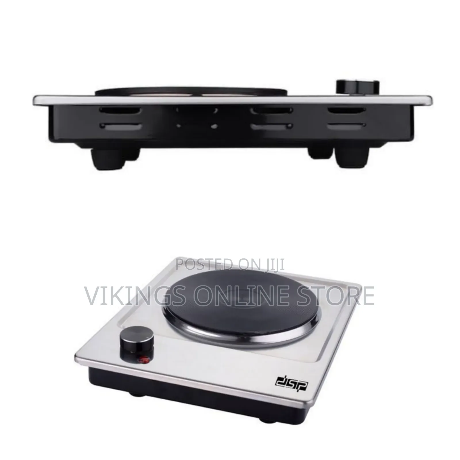 DSP Electric Cast-Iron Single Burner Hot Plate, Silver