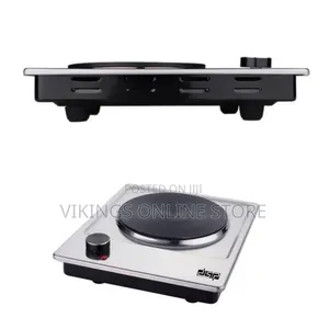 DSP Electric Cast-Iron Single Burner Hot Plate, Silver