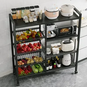 Heavy Duty Fruit Vegetable Storage Cart With Wheels