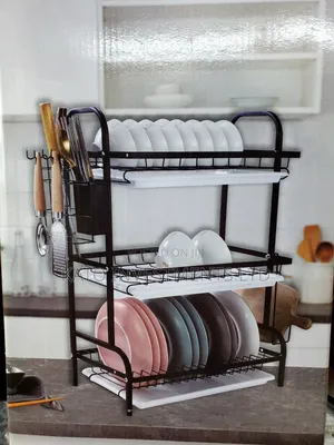 Kitchen Rack Tree-Tier Design Dish Organizer