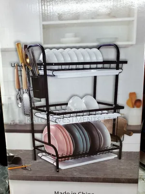 Kitchen Rack Tree-Tier Design Dish Organizer