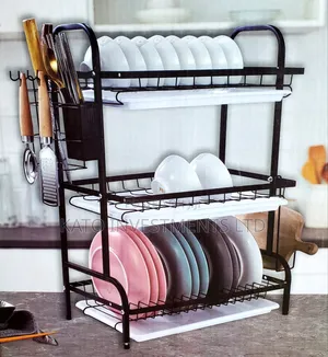 Kitchen Rack Tree-Tier Design Dish Organizer