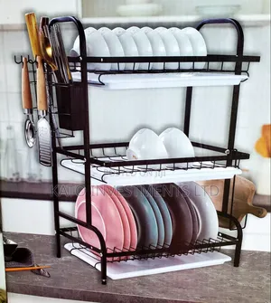Kitchen Rack Tree-Tier Design Dish Organizer