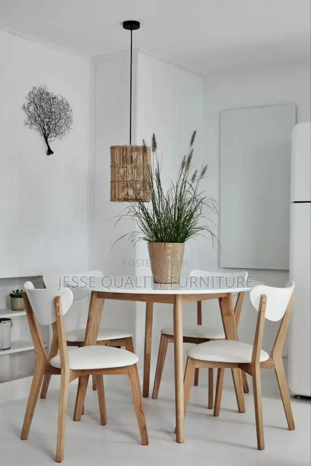 Four Seater Natural Wooden Space Saving Dining