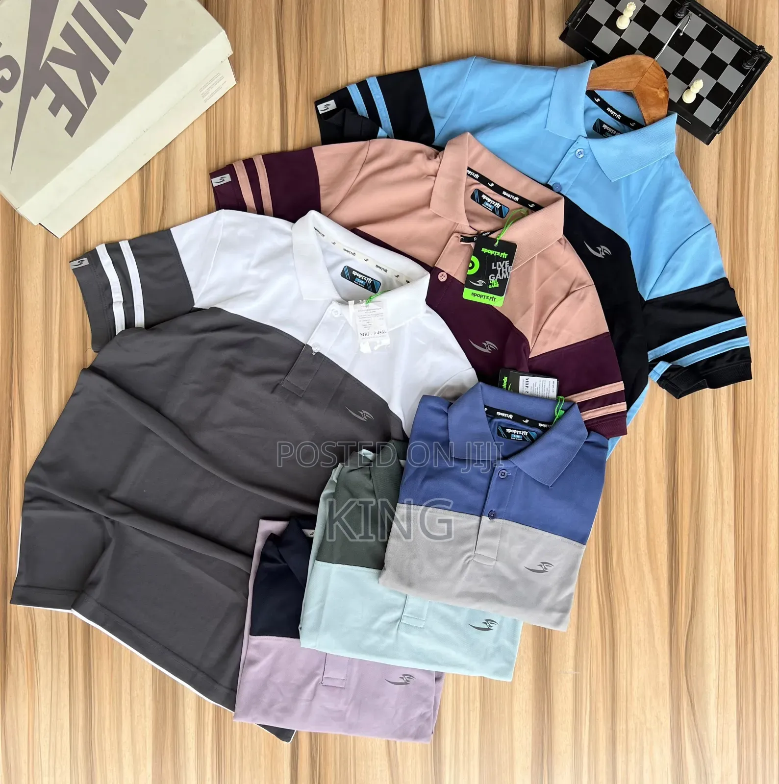Generic Men's Stripe Design Polo Shirts