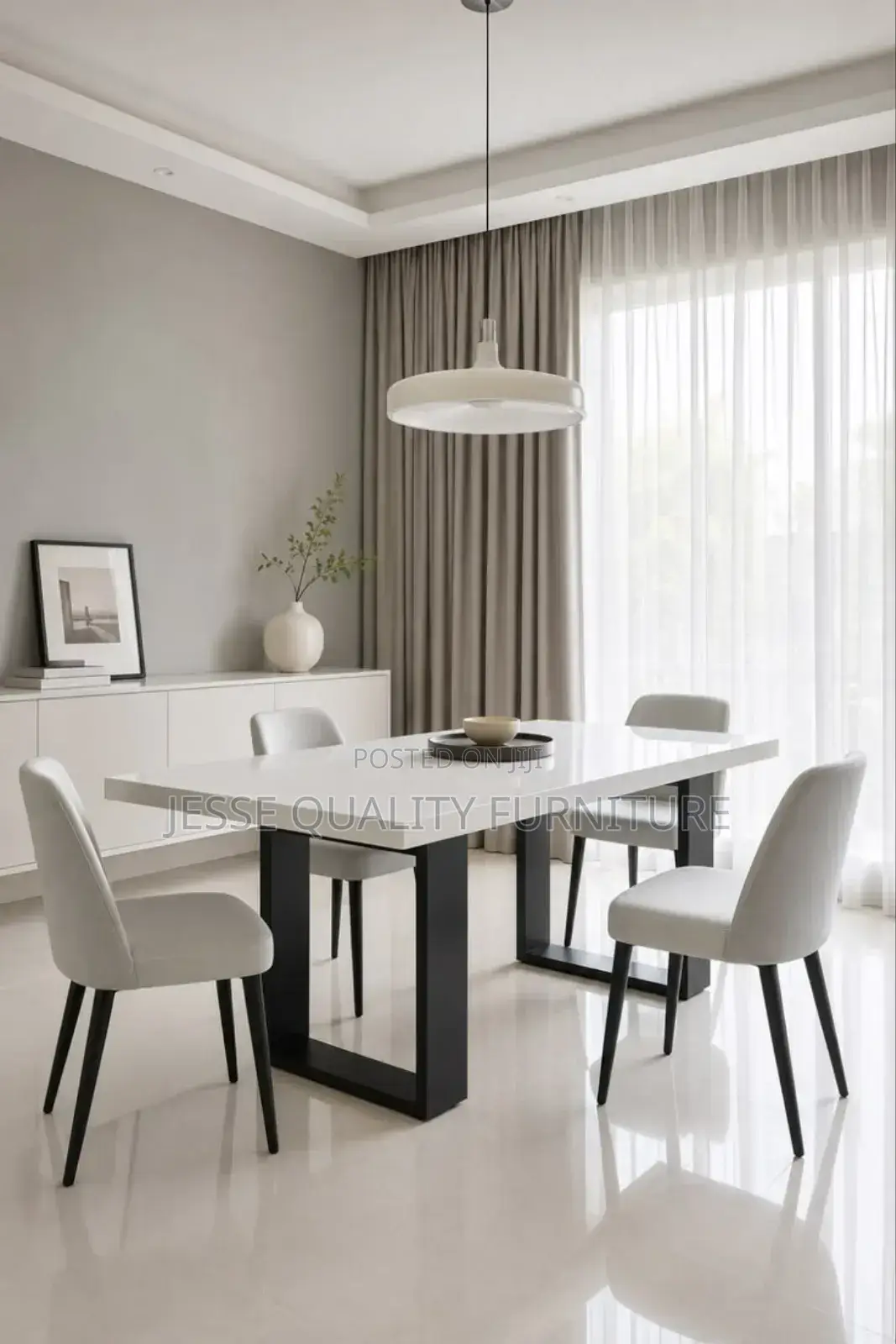 Luxurious White Well Finished Dinning